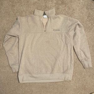 Columbia Tan Fleece Quarter Zip Size Medium